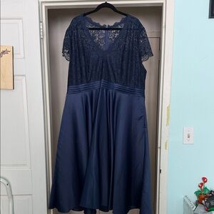 Ever Pretty Navy Lace Midi Dress